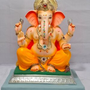 Mysorie Ganesh with Rectangular Gadi-Golden Yellow(D2-60)