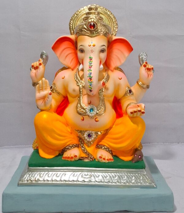 Mysorie Ganesh with Rectangular Gadi-Golden Yellow(D2-60)