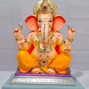 Mysorie Ganesh with Rectangular Gadi-Golden Yellow(D2-62)