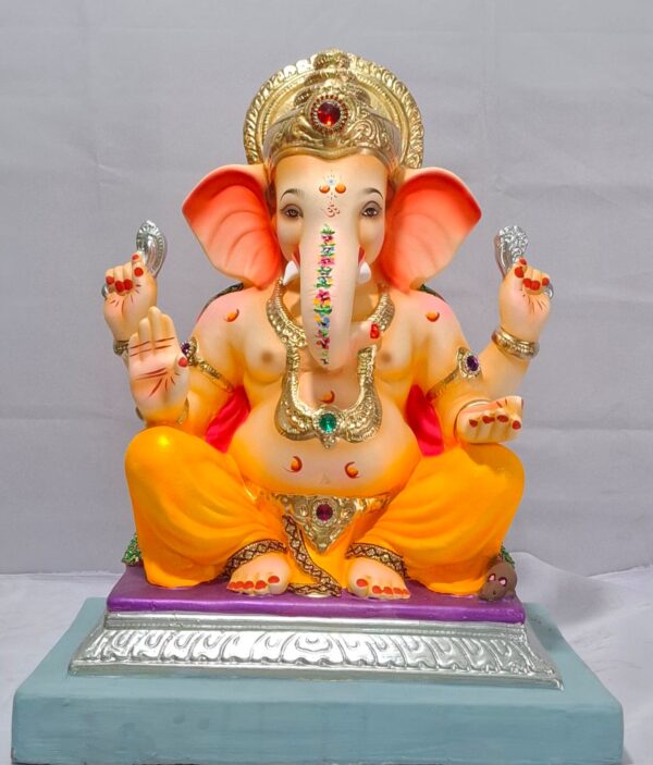 Mysorie Ganesh with Rectangular Gadi-Golden Yellow(D2-62)