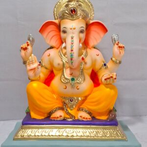 Mysorie Ganesh with Rectangular Gadi-Golden Yellow(D2-64)