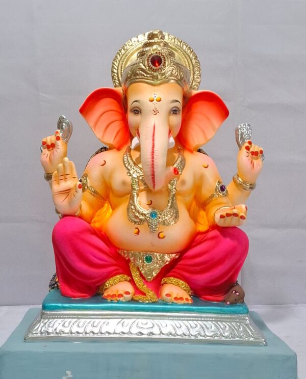 Mysorie Ganesh with Rectangular Gadi-Dark Pink(D2-66)