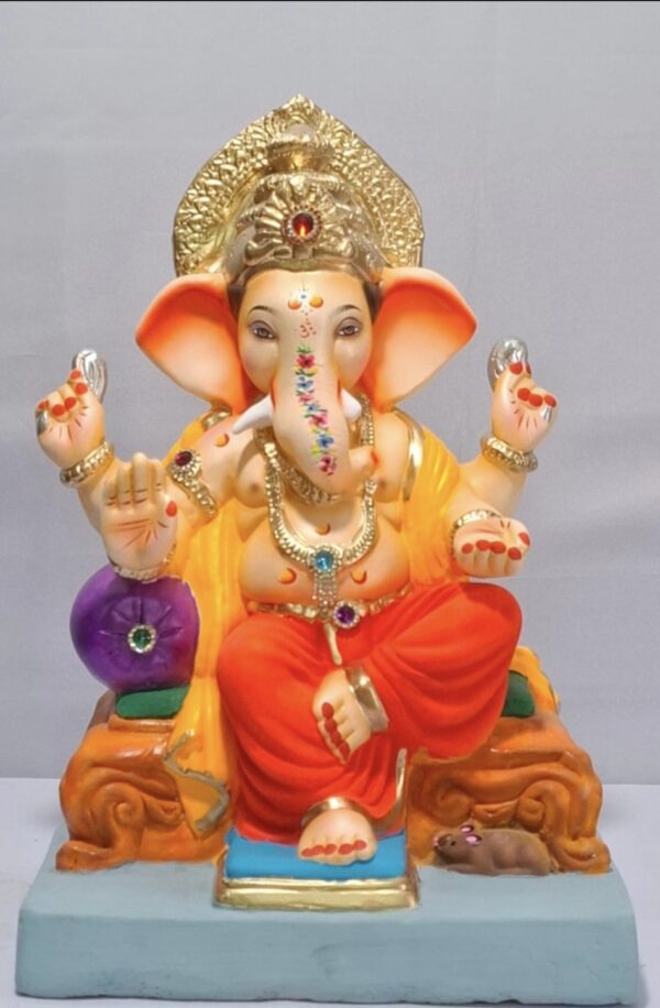 Single load Varadhasta Ganesh- Orange(D2-7)