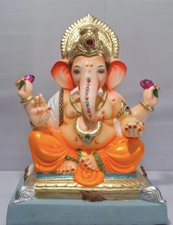 Titwala Ganesh Rectangular Gadi-Orange (D2-8)