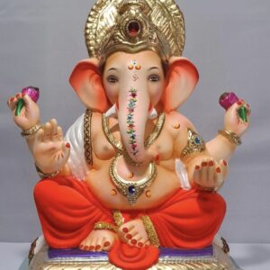 Titwala Ganesh Rectangular Gadi-Red(D2-9)