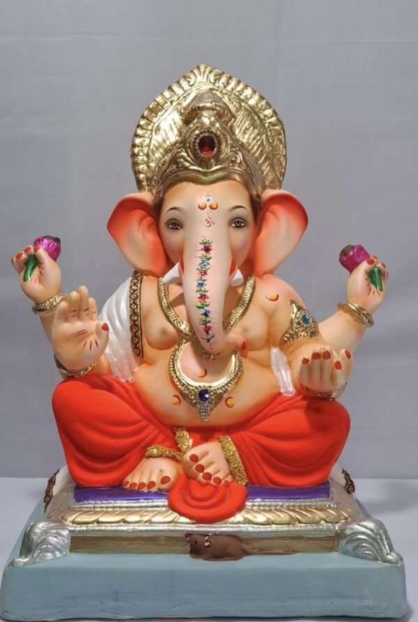 Titwala Ganesh Rectangular Gadi-Red(D2-9)