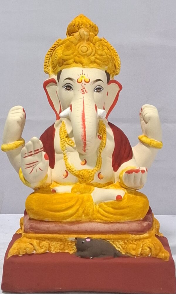 Padmasan Ganesh-Golden Yellow(MM-3)