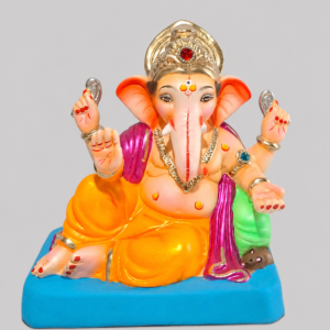 Peshve Pose Ganesh(Orange)-A2-40