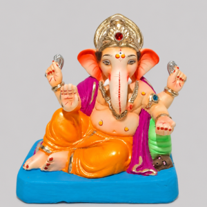 Peshve Pose Ganesh(Orange)-A2-41