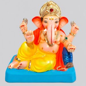 Peshve Pose Ganesh(Lemon Yellow)-A2-42