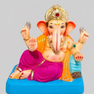 Peshve Pose Ganesh(Rani Pink)-A2-43