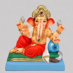 Peshave Pose Ganesh Single Load(Coral Red)-A3-027