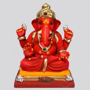 Padmasan Ganesh(Sindoori)-A3-029
