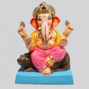 Mushak Vahan Ganesh (Light Pink)-A3-048