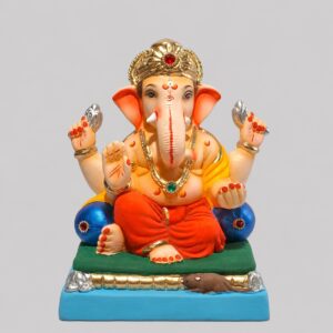 Double Load Chaurang Ganesh(Coral Red)-B1-101