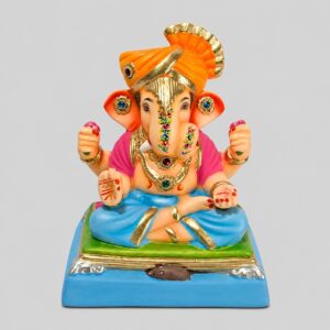 Dagadusheth Halwai Feta Ganesh(Skyblue)-B1-73