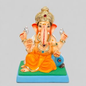Peshve Pose Single Load Ganesh(Orange)-B1-83