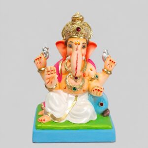 Peshve Pose Single Load Ganesh(White)-B1-84