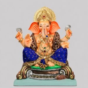 Titwala Ganesh(blue dhoti,wine shawal)-Art-035