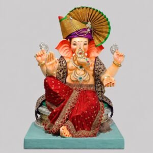 Welling Ganesh on Furniturered feta,red dhoti,blue shawal)-Art-038