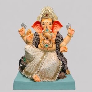 Welling Ganesh on Furniture(white dhoti,blue shela)-Art-039