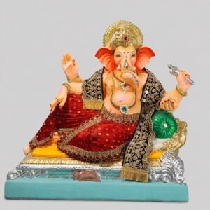 Peshvepose Ganesh(red dhoti,blue shela)-Art-044