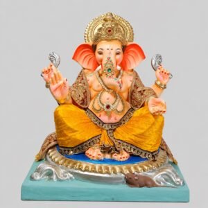 Titwala Ganesh(mango dhoti,rani pink shela)-Art-047