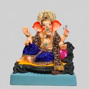 Peshvepose Ganesh(blue dhoti,wine shela)-Art-051