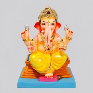 Varadhasta Chaurang Ganesh(Lemon Yellow)-C1-010