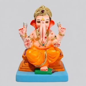 Varadhasta Chaurang Ganesh(Orange-Zeel)-C1-011