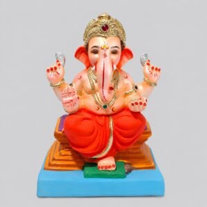 Varadhasta Chaurang Ganesh(Coral Red)-C1-016