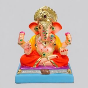 Dagadushet Halwai Ganesh(Coral Red-Krishna Varna)-C1-030