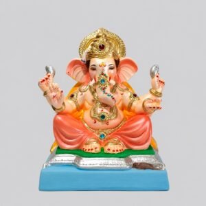 Square Gadi Titwala Ganesh(Peach)-C2-001