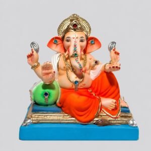Peshve Pose Ganesh(Coral Red)-C2-026