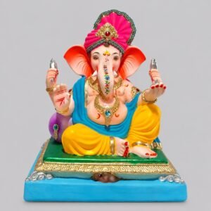Peshvepose Ganesh with Feta(Mango Yellow-Zeel)-C3-047