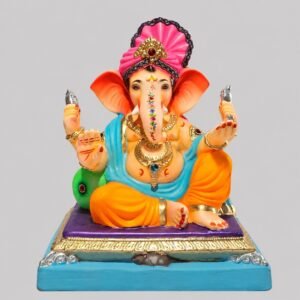 Peshvepose Ganesh with Feta (orange)-C3-049