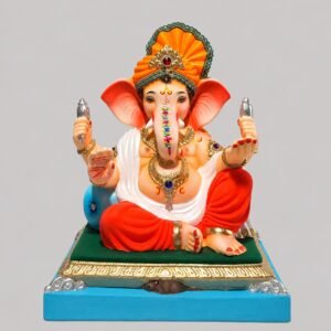 Peshvepose Ganesh with Feta(coral red)-C3-059
