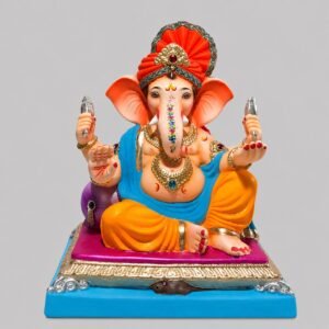 Peshvepose Ganesh with Feta(orange)-C3-060