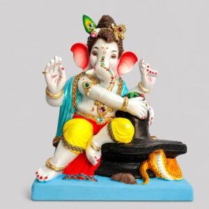 Ganesh with Shivpindi(lemon yellow-krishnavarna)-D2-046