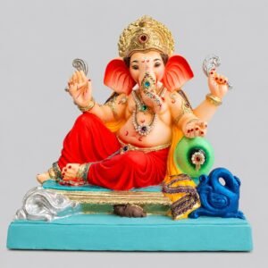 Peshvepose Ganesh on Mayur Furniture(coral red) - E3-030